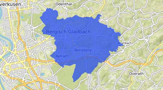Bodenrichtwertkarte Bergisch Gladbach